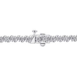 Sterling Silver 2 3/4ctw. Dew Moissanite S-Link Bracelet