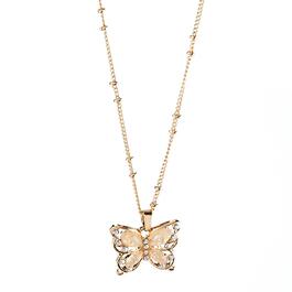 Ashley Crystal Butterfly Necklace
