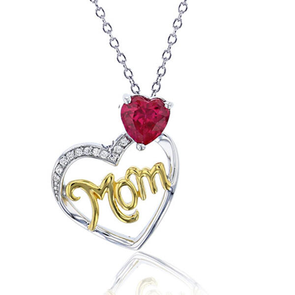 Gemstone Classics(tm) Mom Pendant Necklace - image 