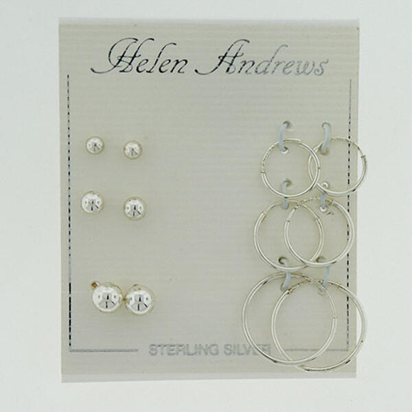 Sterling Silver 6pc. Earrings Set - image 