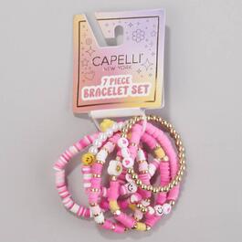 Girls Capelli New York 7pk. Fimo Flower Charms Bracelets