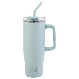 40oz. Double Wall Stainless Steel Tumbler w/ Handle - Light Blue