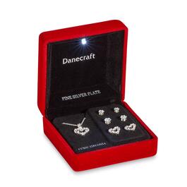 Danecraft Blue Stone Teardrop Pendant & Earrings Set
