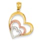 Gold Classics(tm) 14kt. Tri-Tone Heart Pendant - image 1