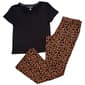 Juniors Madden Girl Solid Top & Leopard Bottoms Pajama Set - image 1