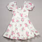 Girls (7-16) Rare Editions Puff Sleeve Clip Dot Floral Dress - image 2