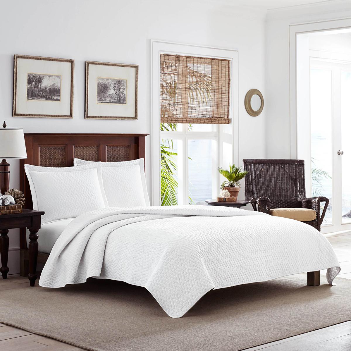 Tommy Bahama Solid White Quilt Set