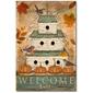 Courtside Market Welcome Fall Birdhouse Wall Art - 12x18 - image 1