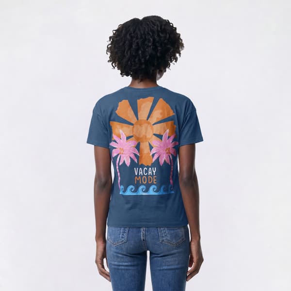 Womens Bare Your Soul By Sweet Soul Tropical "Vacay Mode" Tee