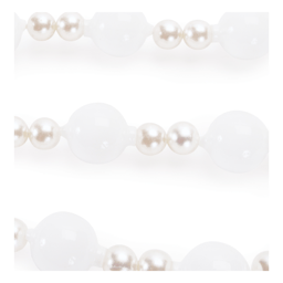 Melrose 32in. White & Pearl Glass Ball Garland