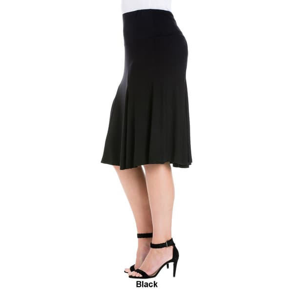 Plus Size 24/7 Comfort Apparel Midi Skirt