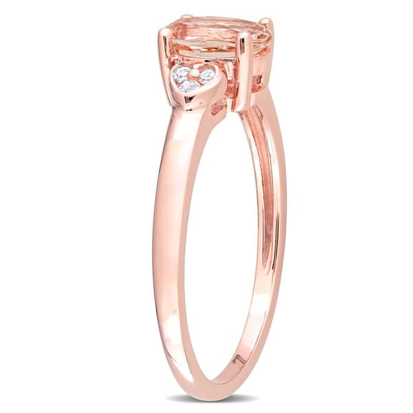 Gemstone Classics™ 18kt. Rose Gold 3/4ctw. Morganite Ring