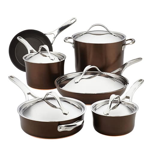 Anolon&#40;R&#41; Nouvelle Hard Anodized Nonstick Cookware 11pc. Set