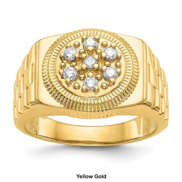 Mens Gentlemen’s Classics™ 14kt. Gold 1/4ctw. Diamond Circle Ring