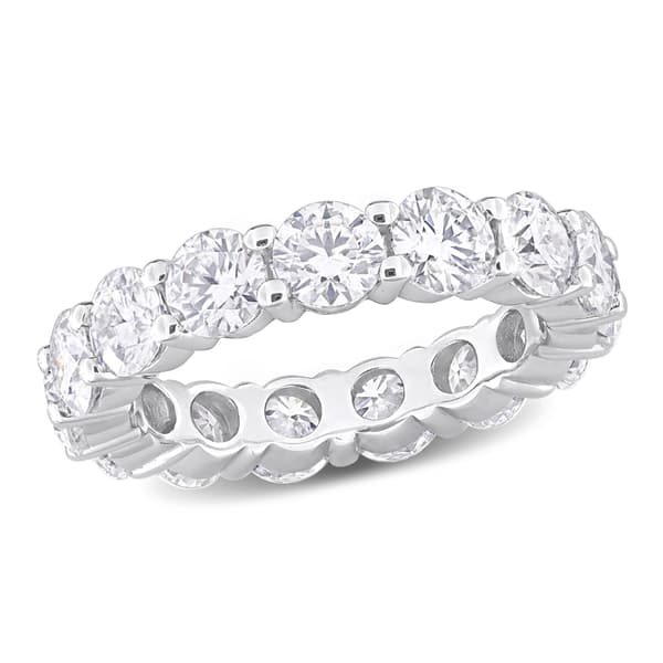 Sterling Silver 5 1/2ctw. White Moissanite Eternity Ring