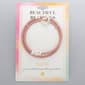 Pink Leather Coil Bracelet with Double Hearts - image 1