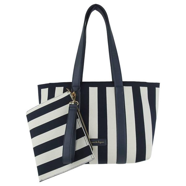 Nanette Lepore Milah Knit Striped Tote - image 