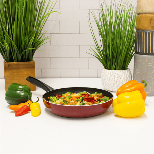 BergHOFF Geminis 2pc. Aluminum 9.5in. Red Fry Pan Set