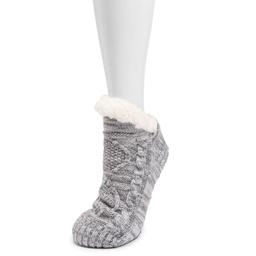 Womens MUK LUKS(R) Marled Shorty Cabin Slipper Socks