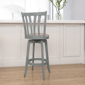 HH2 Home Savana Blue Wood Swivel Bar Height Stool - image 7