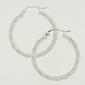 Sterling Silver Tight Twist Hoop Earrings - image 1