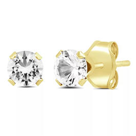 10kt. Gold 4mm Crystal Stud Earrings