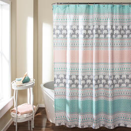 Lush Decor(R) Elephant Stripe Shower Curtain