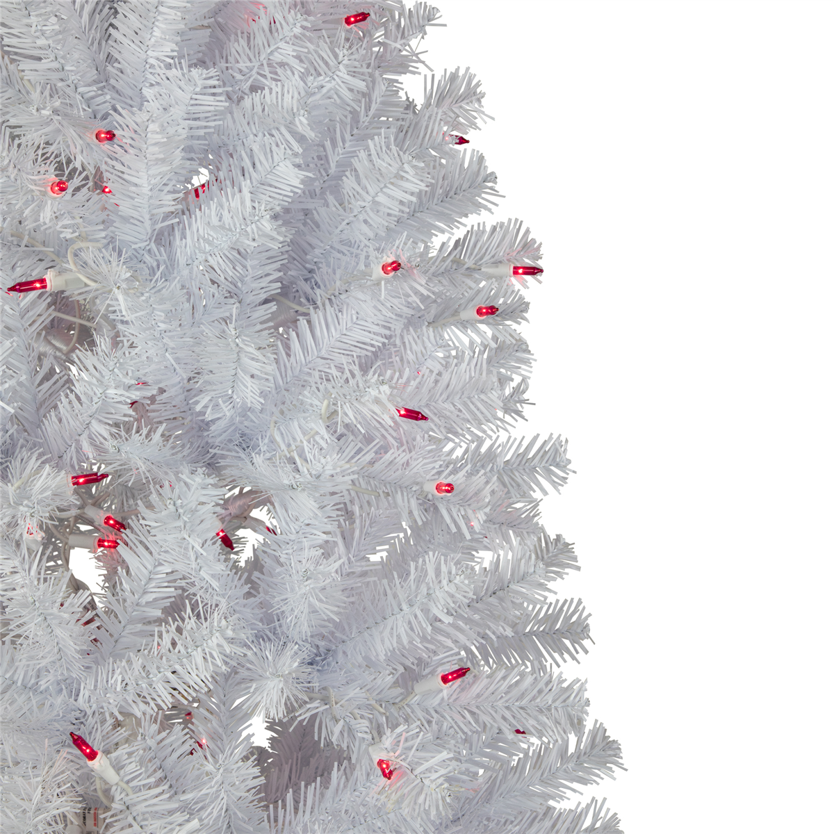 Northlight 6.5ft. Pre-Lit Slim Geneva White Spruce Christmas Tree
