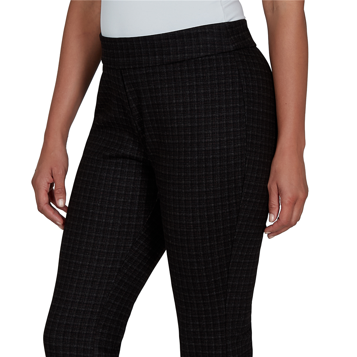 Womens Emaline Country Code Plaid Kick Flare Pull On Pants