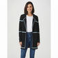 Womens By Design Long Sleeve Notched Stripe Coatigan - image 1