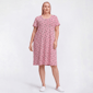 Plus Size White Orchid Bumble Bees Henley Nightshirt - image 1
