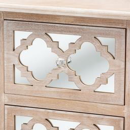 Baxton Studio Celia Rustic French Country 2 Drawer Nightstand