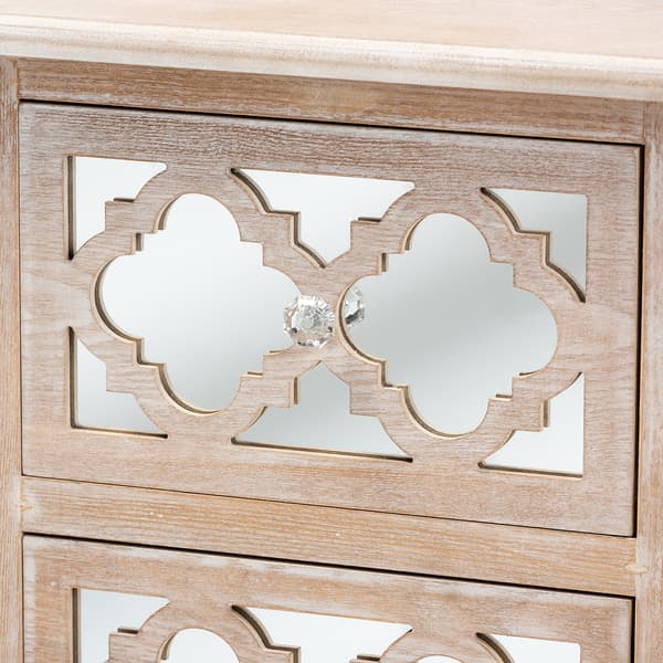 Baxton Studio Celia Rustic French Country 2 Drawer Nightstand