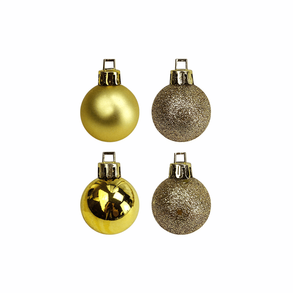 Northlight 18ct. Vegas Gold 4-Finish Christmas Ball Ornaments