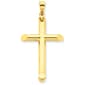 Unisex Gold Classics(tm) 3D Polished Gold 14kt. Hollow Cross Pendant - image 1