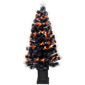 Northlight 4ft. Black Fiber Optic LED Pine Potted Halloween Tree - image 2