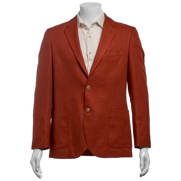 Mens Nautica Structure Weave Sport Coat - Orange