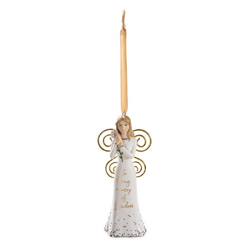Pavilion Grandma Angel Ornament with Flower - image 
