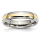 Mens Endless Affection&#40;tm&#41; 14kt. Yellow Gold Inlay 5mm Wedding Band - image 1