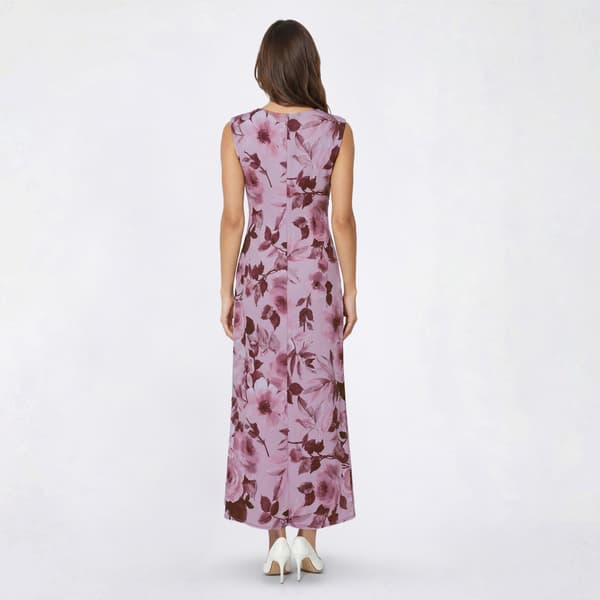 Petite Connected Apparel Sleeveless Floral Pearl Evening Gown