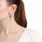 Athra Fine Silver Plated Crystal Penguin Drop Earrings - image 3
