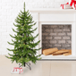 Santa''s Workshop 5ft. Pre-Lit LED Lights Green PVC Tree - image 3