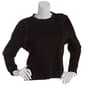 Womens Nicole Miller Long Sleeve w/Lace French Terry Sweater - image 2