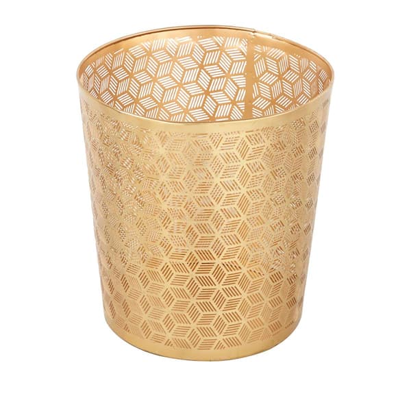 9th & Pike® Glam Round Metal Waste Basket