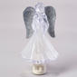 Frosted White Angel Nightlight with Silver Wings - image 1