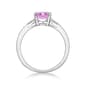 Sterling Silver Ring w/ Pink Sapphire & White Topaz Gemstones - image 3