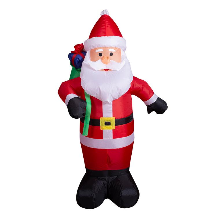 Inflatable 4ft. Santa with Gift Bag
