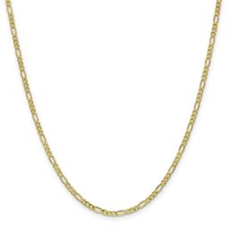 Gold Classics™10kt. 2.5mm Semi-Solid Figaro Chain Bracelet