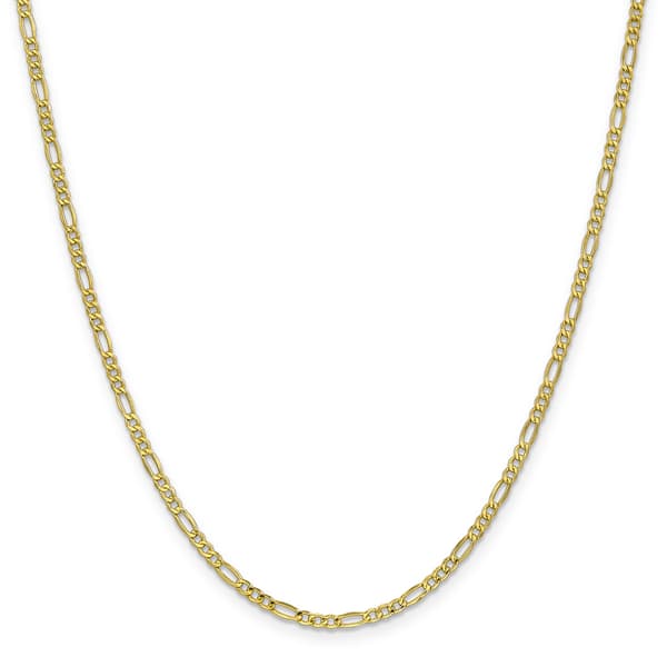 Gold Classics™10kt. 2.5mm Semi-Solid Figaro Chain Bracelet