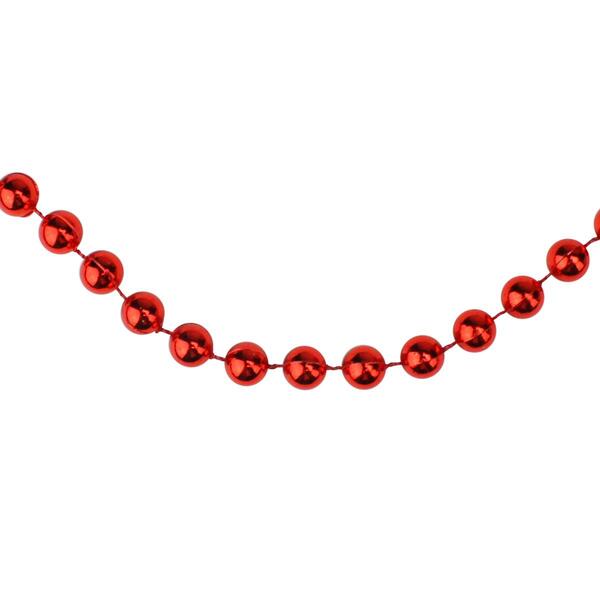 Northlight Seasonal 33ft. Shiny Red Beaded Christmas Garland - image 